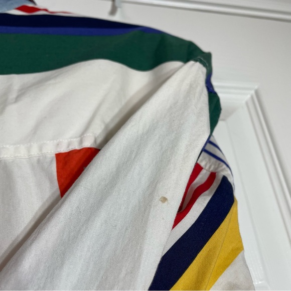 Vintage 90s Catalina Striped Button Up Shirt Medium - Picture 8 of 9